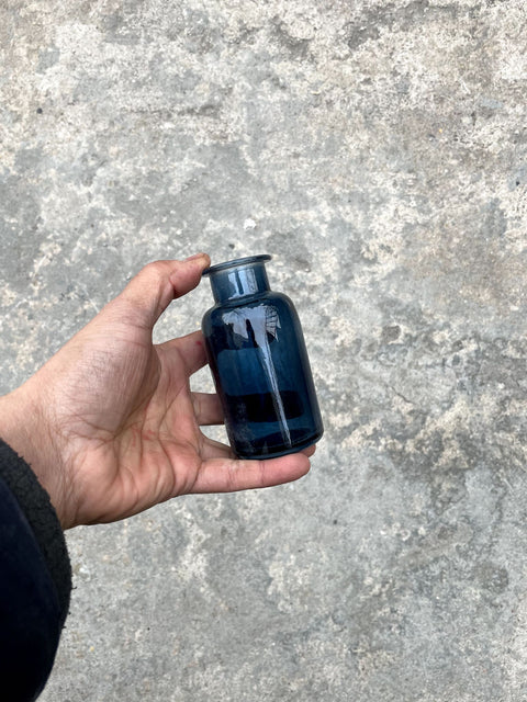 Apothecary Blue Glass Bottle