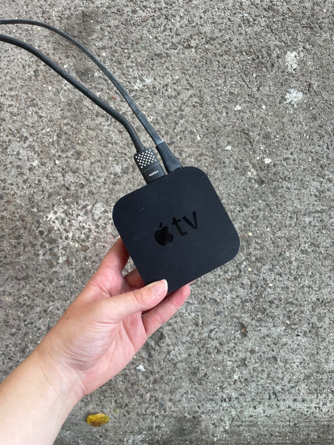 Apple TV (turns on, no remote)