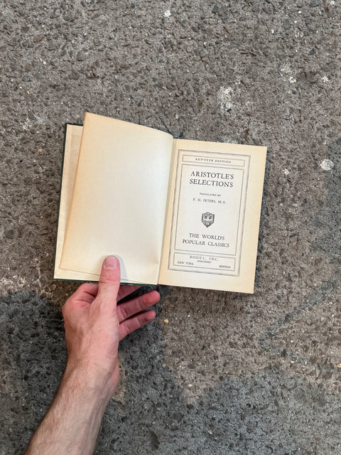Aristotle's Selections By F.H. Peters