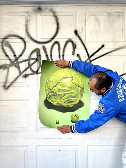 Art Print Of A Big Cabbage