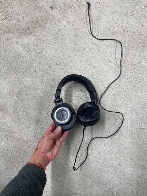 Audio-Technica Headphones with Worn Earmuffs