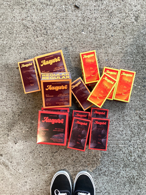 15 Boxes of August Tampons