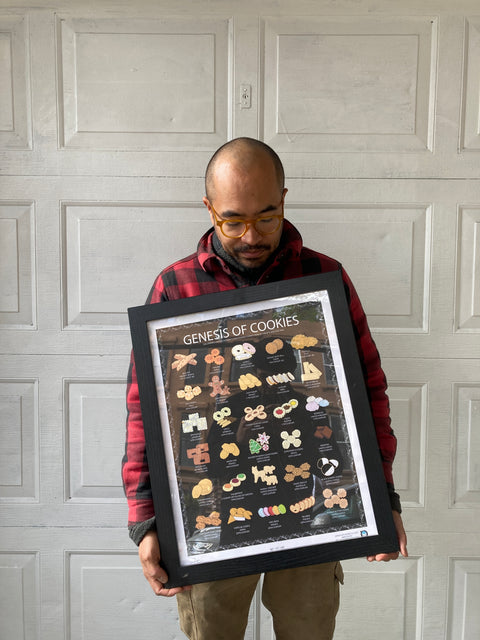 Genesis Of Cookies Framed Poster, 18x22”