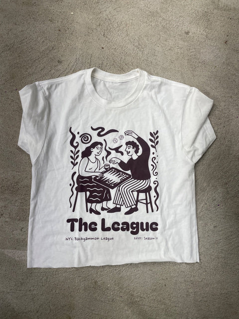 Backgammon League Cropped T-shirt, Sz S