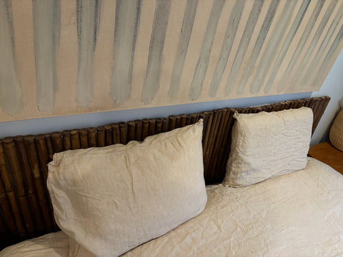Custom Bamboo Headboard for a King Bed