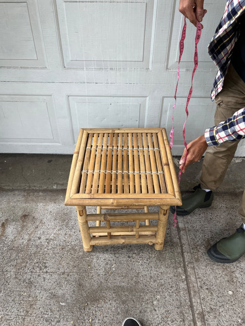 Bamboo Accent Table, L20xW18XH18"