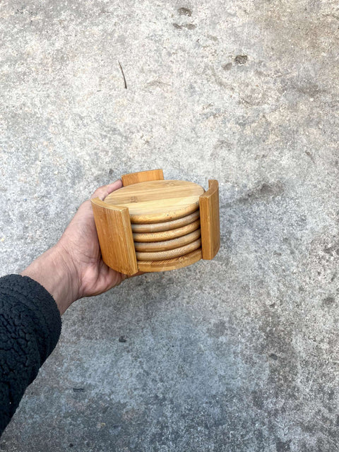 Bamboo Coaster Set