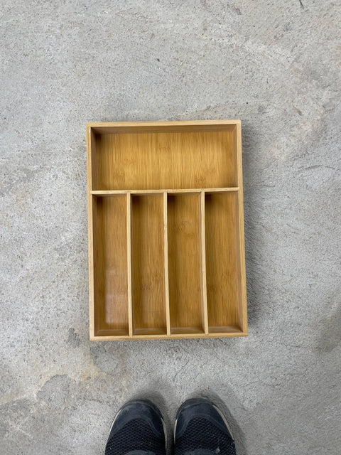 Bamboo Cutlery Organizer