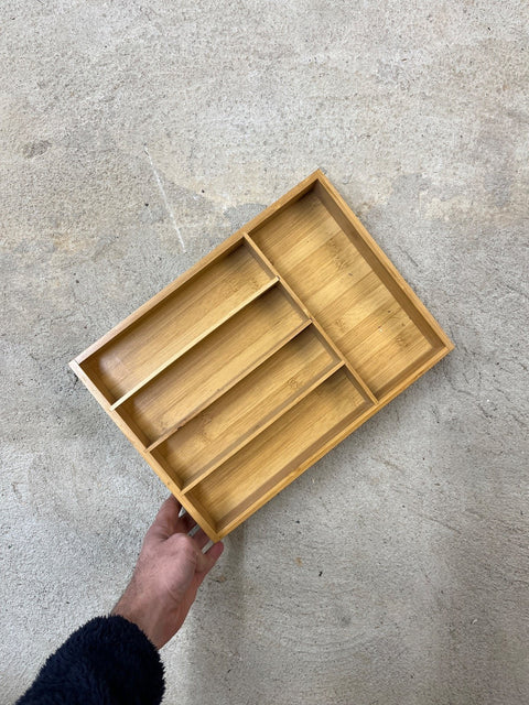 Bamboo Drawer Organizer, 14x10"