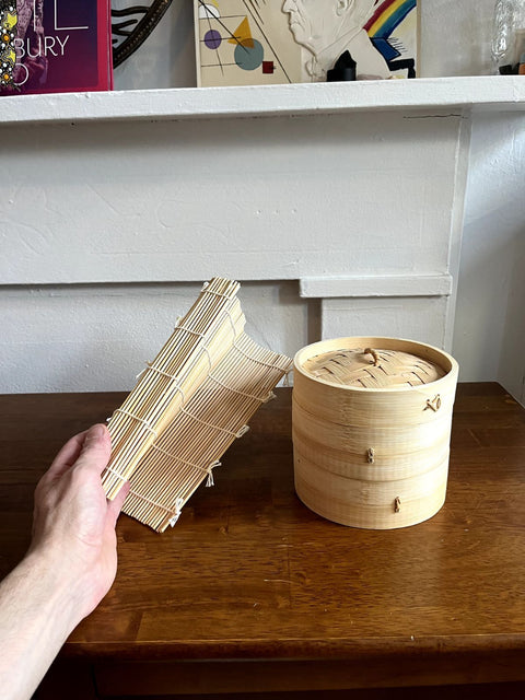 Bamboo Steamer And Sushi Rolling Mat