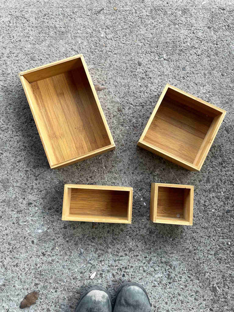 Bamboo Storage Box Set