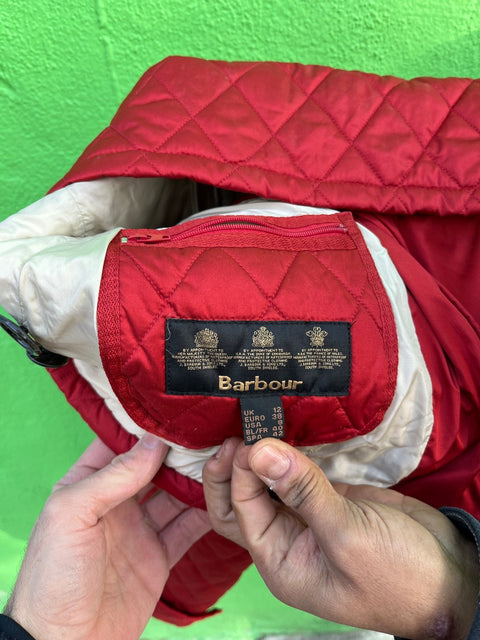 Barbour Alice Quilted Short Duffle Jacket, Size US 8 or EU 38
