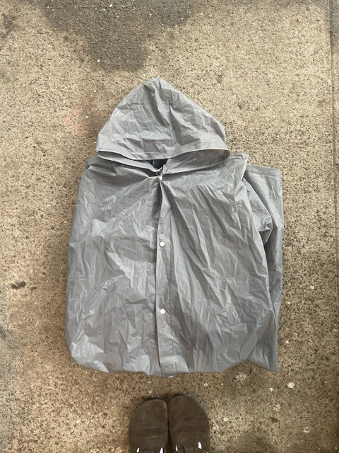 Basic Long Gray Raincoat