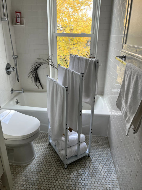 Bathroom Towel Storage Rack, W17xD13xH43"