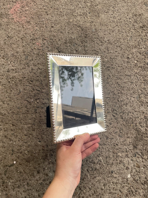 Beaded Silver Picture Frame, 4x6in