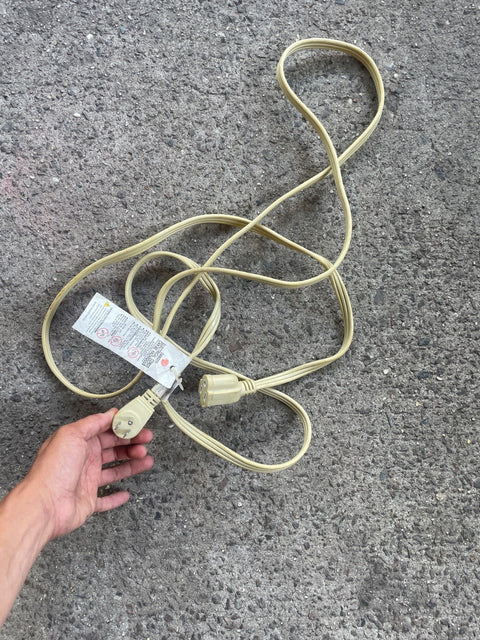 Beige Power Extension Cord