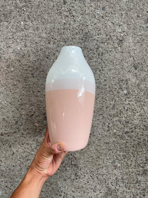 Big Beautiful Pink And White Vase