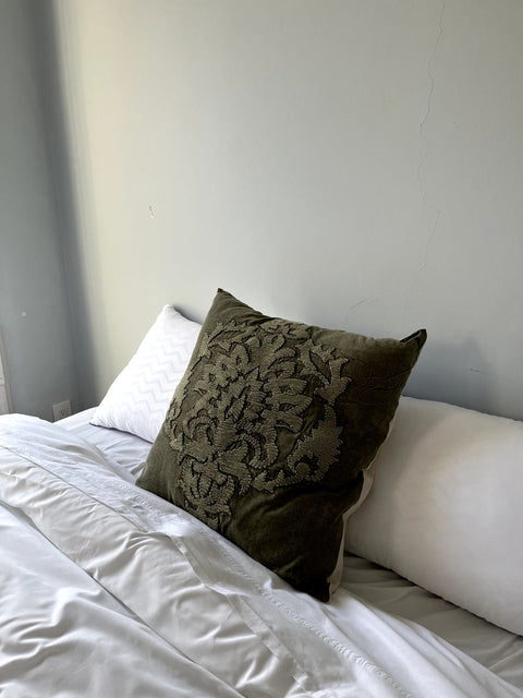 Big Olive Decorative Pillow, 23x23"