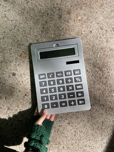 Bigass Silver Calculator, Needs Battery