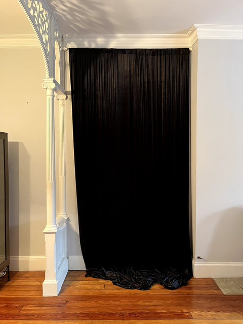 Black Backdrop Curtain, 5x10ft