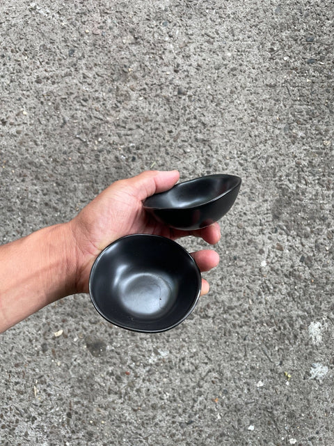 Black Ceramic Dipping Bowls