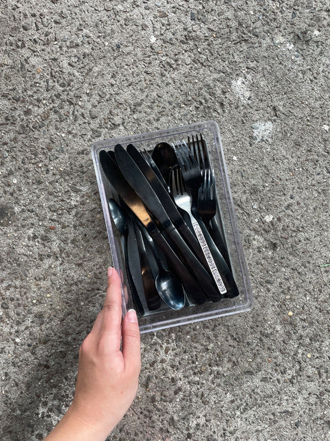 Black Cutlery Set