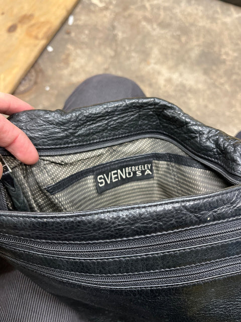 Black Leather Crossbody Bag