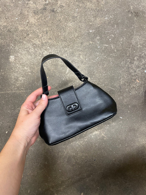 Cute Black Leather Handbag