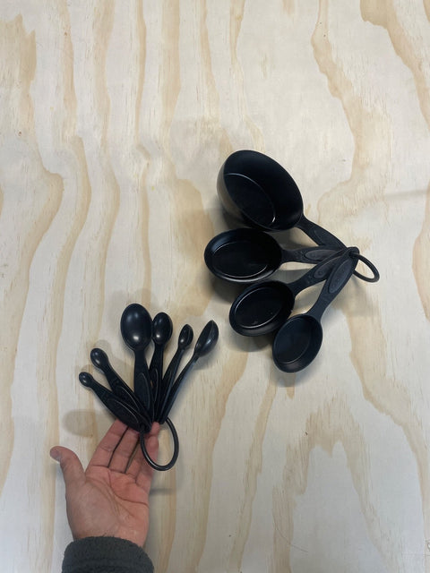 Black Measuring Spoons And Cups
