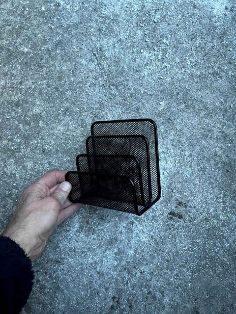 Black Mesh Desk Organizer