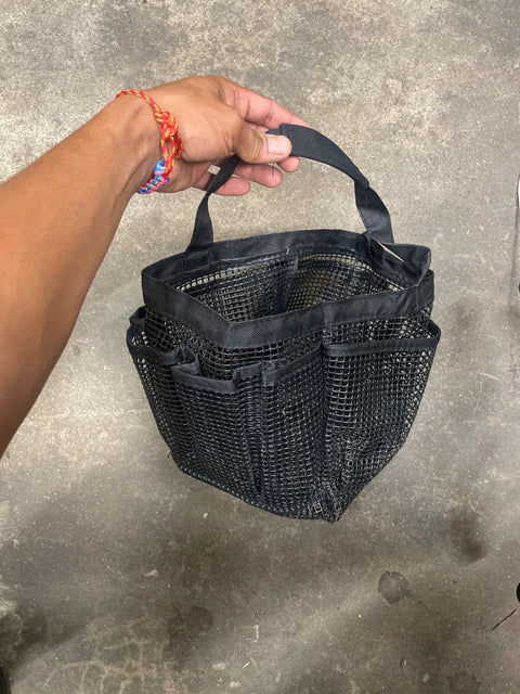 Black Mesh Shower Tote