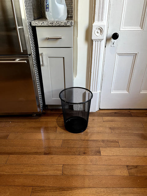 Black Mesh Wastebasket