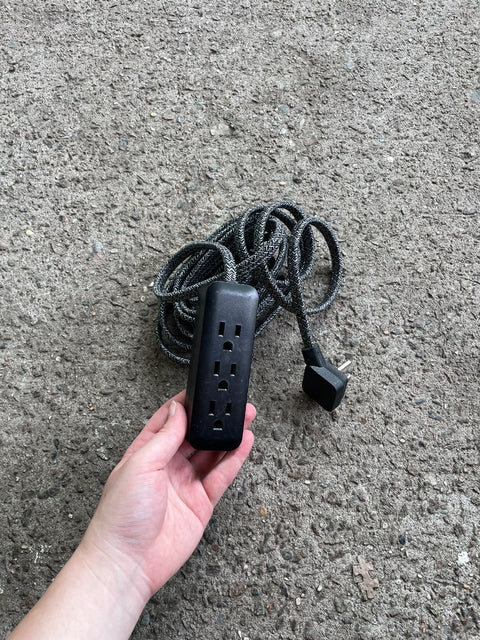 Black Power Strip With Cord
