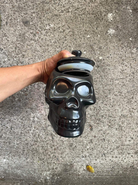 Black Skull Candy Jar