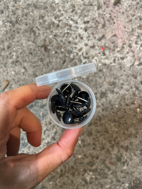 Black Upholstery Tacks in Container