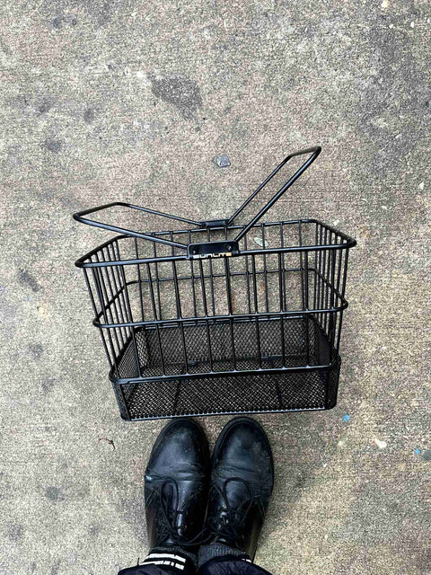Black Wire Basket Bike Basket