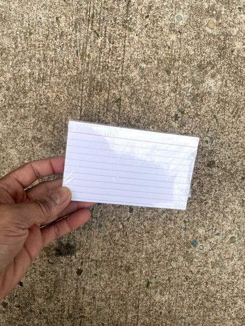 Blank Index Cards