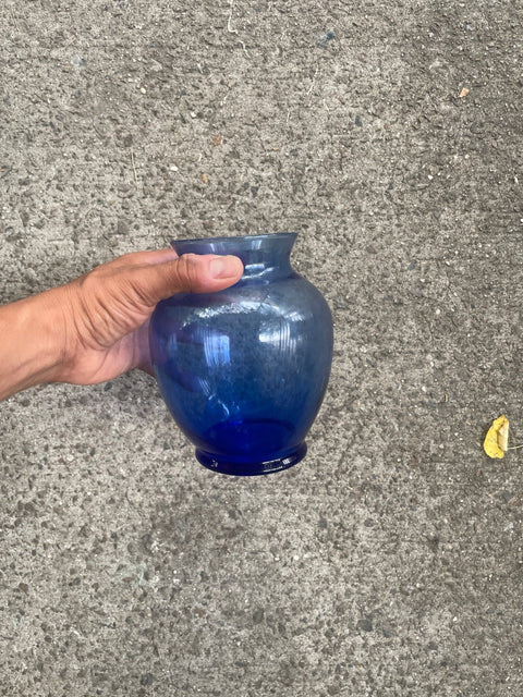 Blue Blown Glass Vase