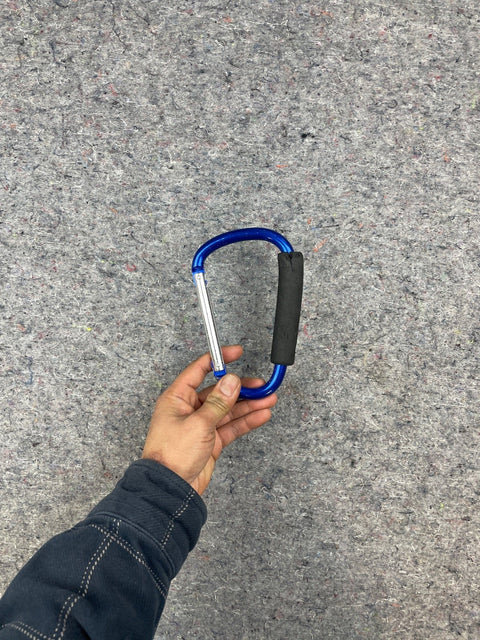Blue Carabiner With Foam Grip
