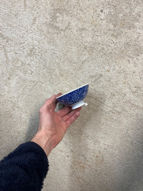 Blue Floral Pattern Ceramic Bowl