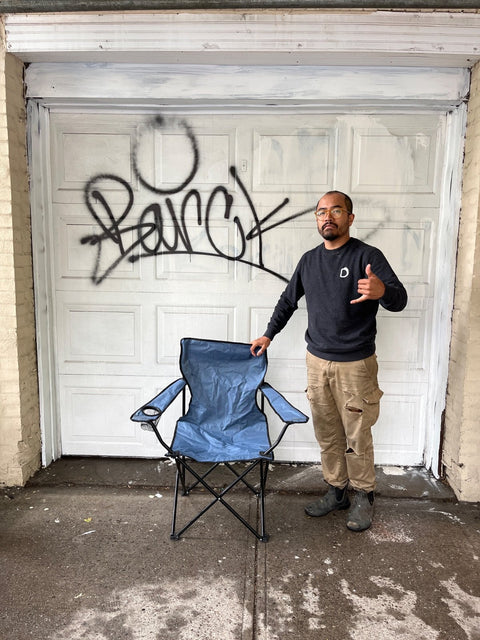 Blue Folding Camp Chair
