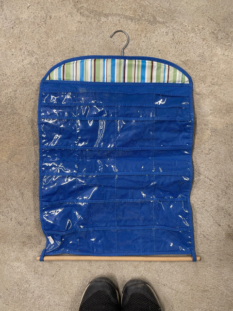 Blue Hanging Jewelry Organizer