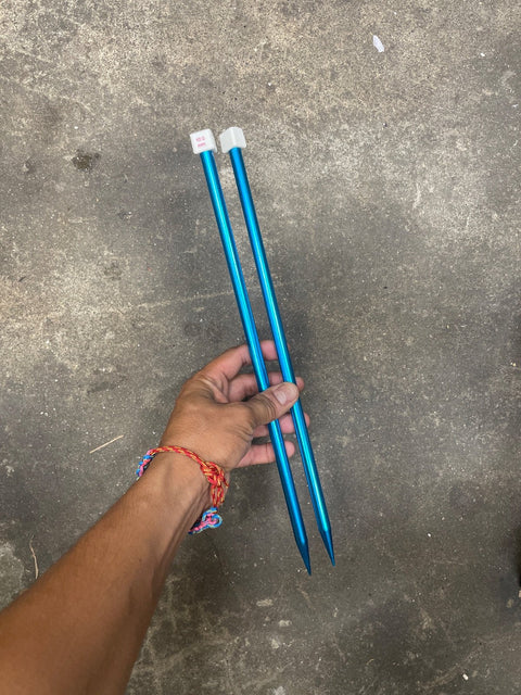 Blue Knitting Needles Set