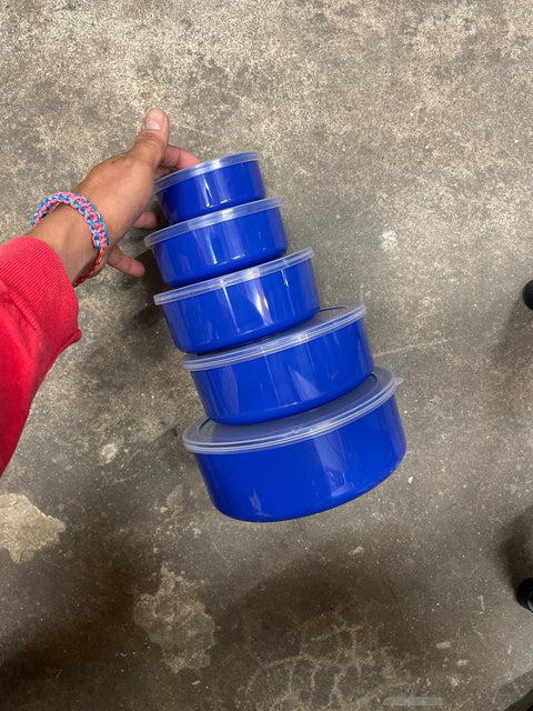 Blue Nesting Food Storage Containers Set