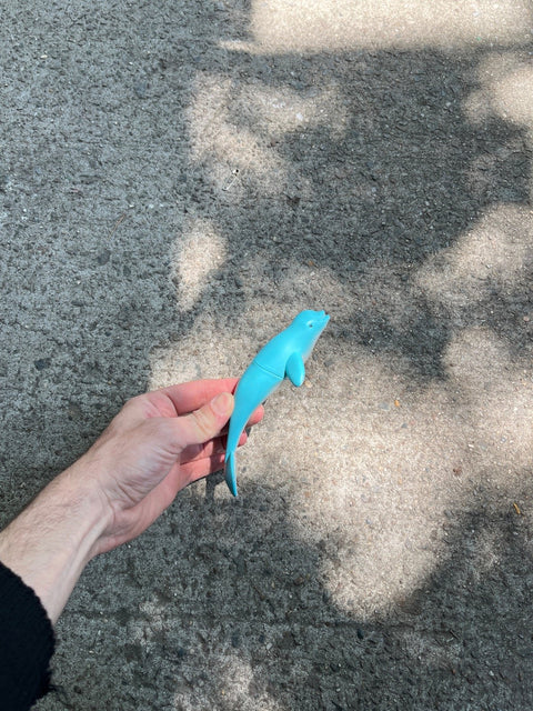 Blue Plastic Dolphin Toy