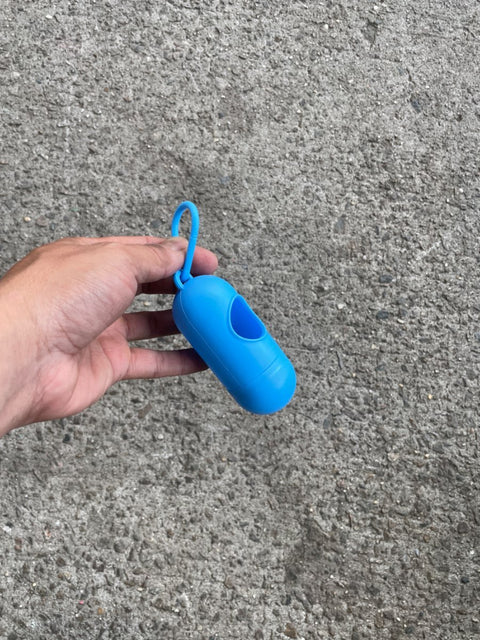 Blue Poop Bag Dispenser