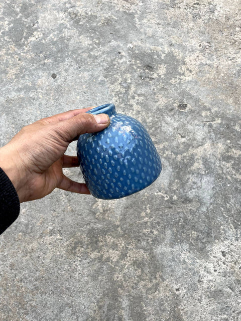 Blue Textured Vase