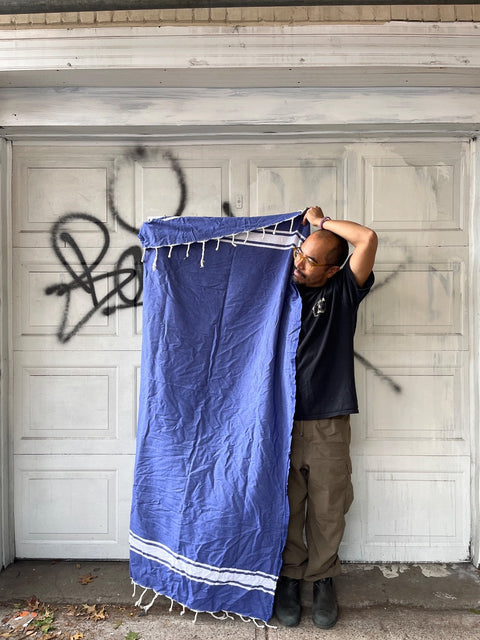 Blue Turkish Beach Towel