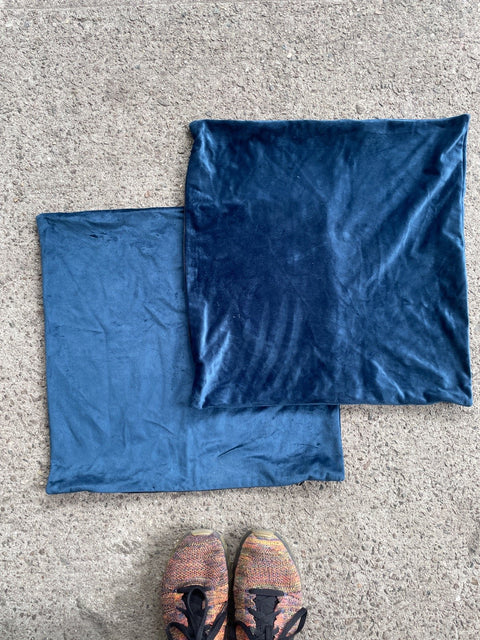 Blue Velvet Pillow Covers