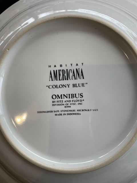 Blue Vintage Plates Set